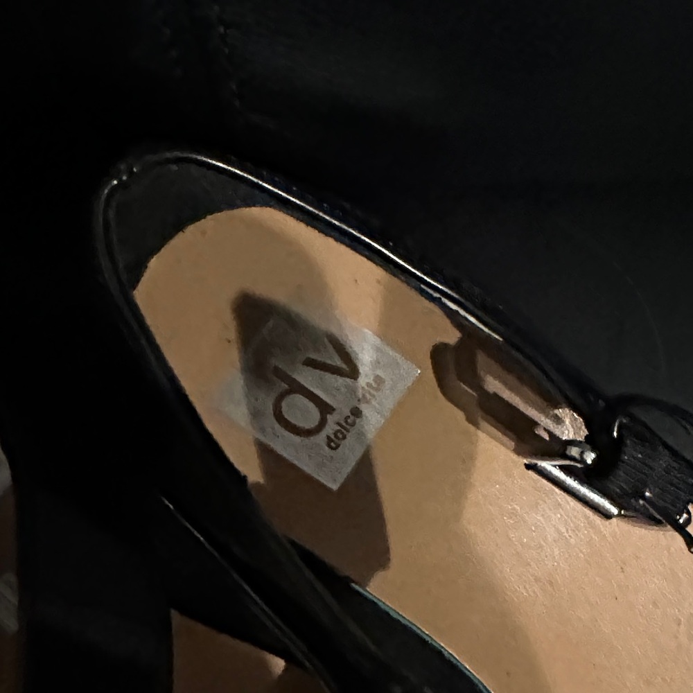 Dolce Vita Black Mary Jane Platform Shoes - Picture 3 of 5